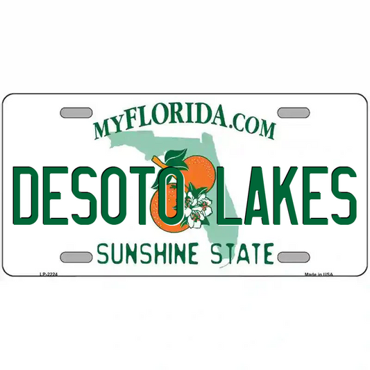 Desoto Lakes Florida Metal Sign