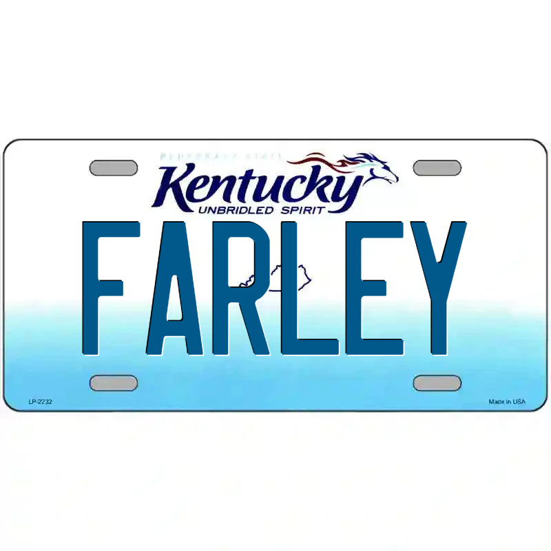 Farley Kentucky Metal Sign