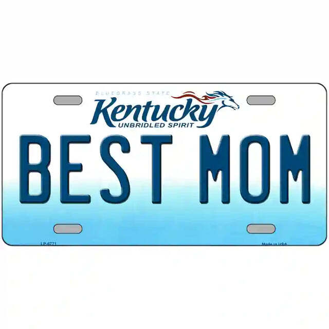 Best Mom Kentucky Metal Sign