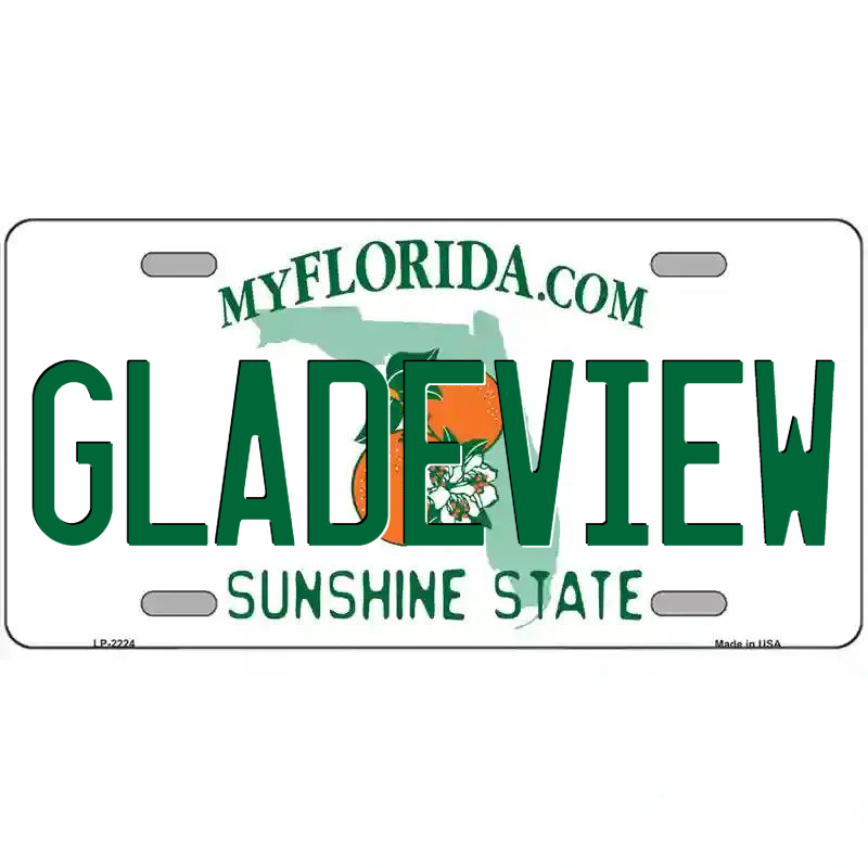 Gladeview Florida Metal Sign