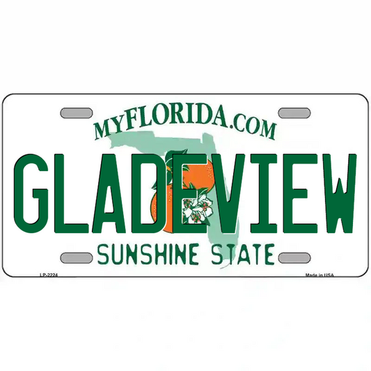 Gladeview Florida Metal Sign