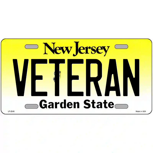 Veteran New Jersey Metal Sign
