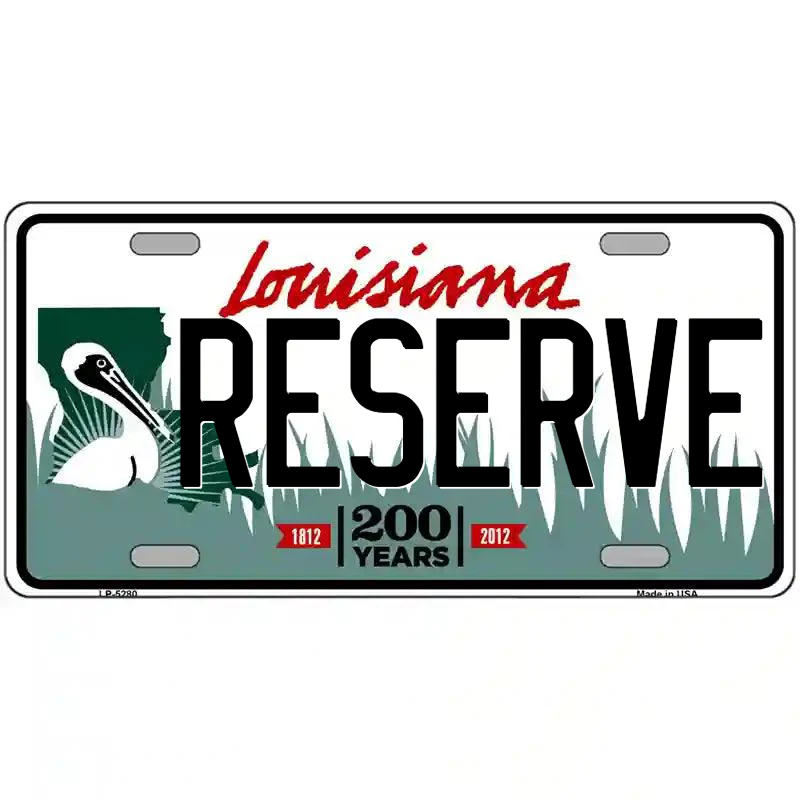Reserve Louisiana Metal Sign