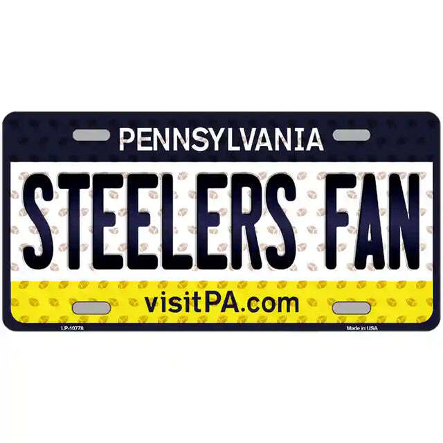 Steelers Fan Pennsylvania Metal Sign