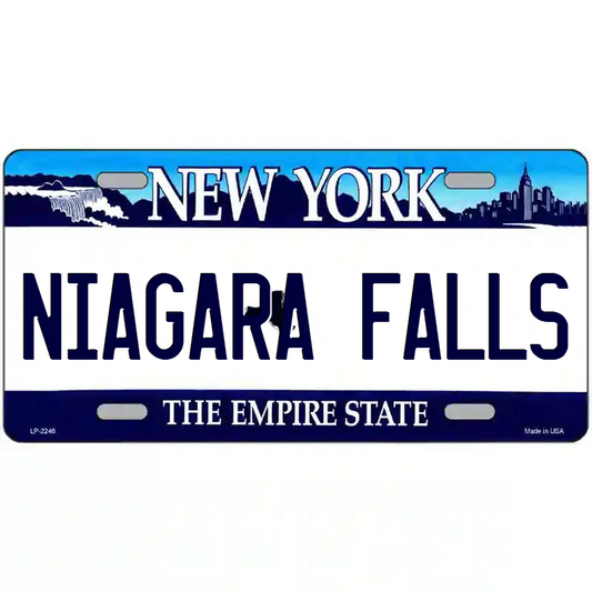 Niagara Falls New York Blue Metal Sign