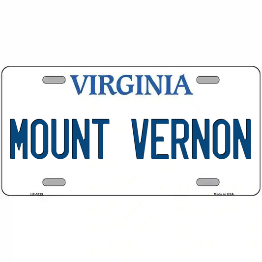 Mount Vernon Virginia Metal Sign