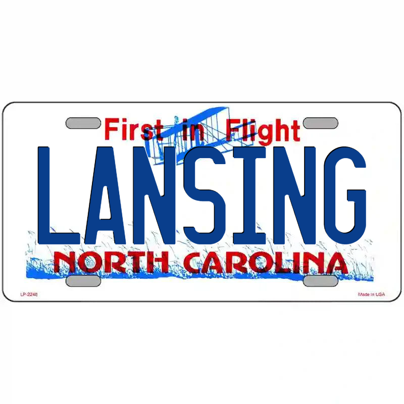 Lansing North Carolina Metal Sign