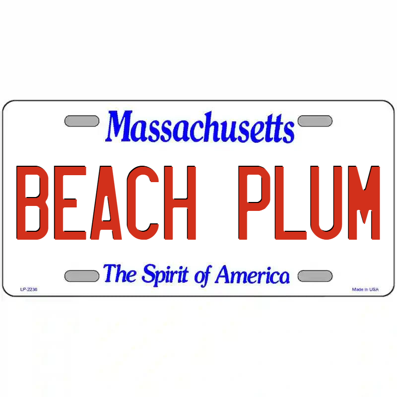 Beach Plum Massachusetts Metal Sign