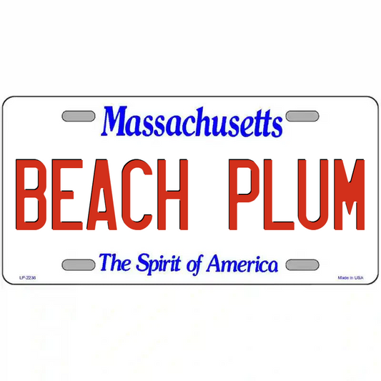 Beach Plum Massachusetts Metal Sign
