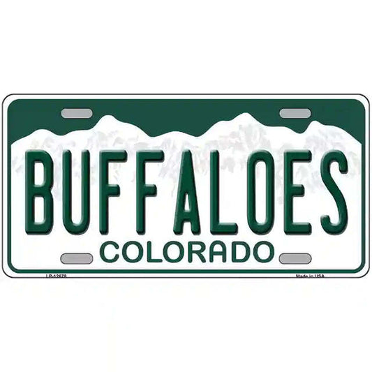 Buffaloes Colorado Metal Sign