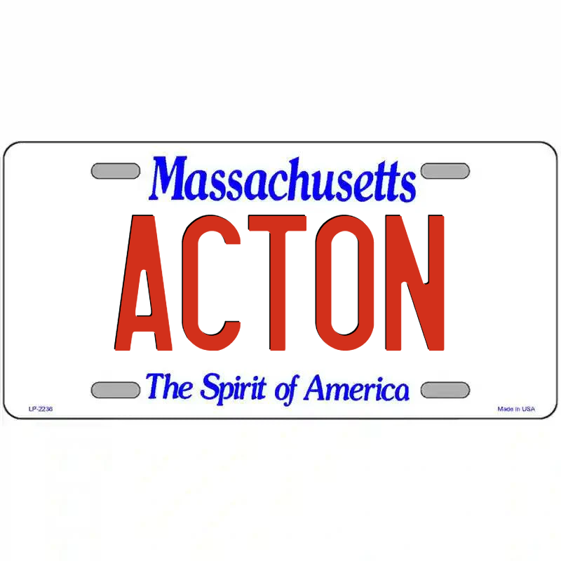 Acton Massachusetts Metal Sign