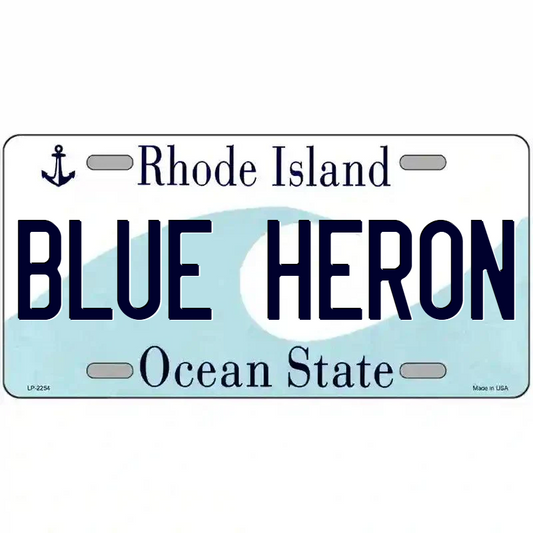 Blue Heron Rhode Island Metal Sign