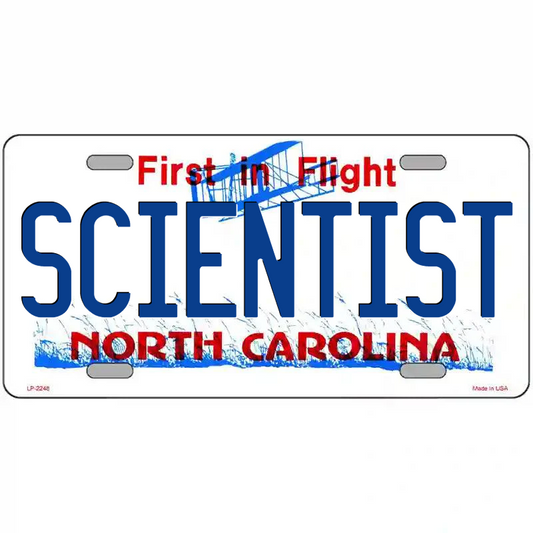 Scientist North Carolina Metal Sign