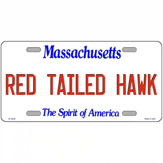 Red-Tailed Hawk Massachusetts Metal Sign