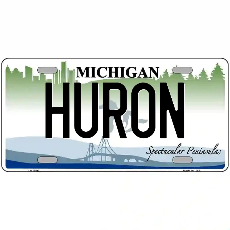 Huron Michigan Metal Sign