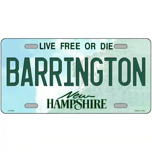 Barrington New Hampshire Metal Sign
