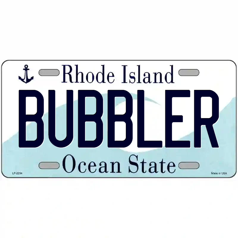 Bubbler Rhode Island Metal Sign