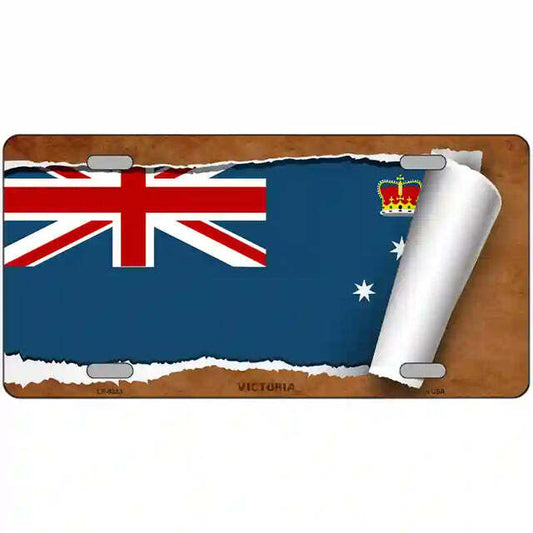 Victoria Australia Scroll Flag Metal Sign