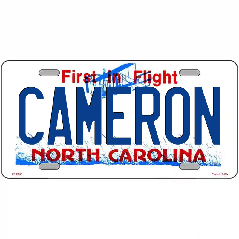 Cameron North Carolina Metal Sign