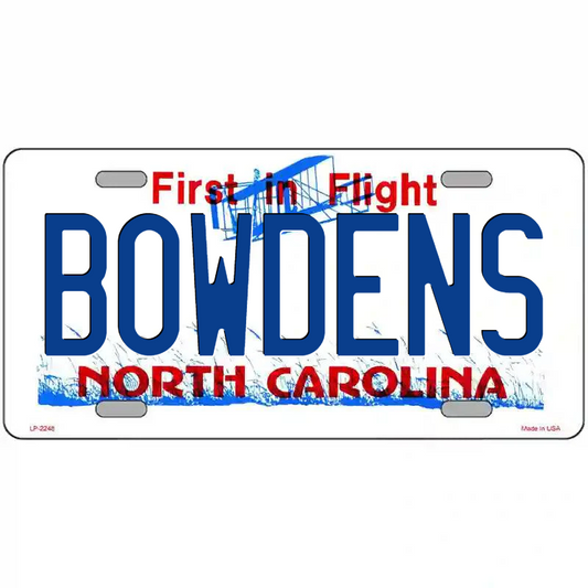 Bowdens North Carolina Metal Sign