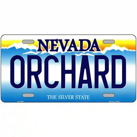Orchard Nevada Metal Sign