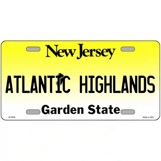 Atlantic Highlands New Jersey Metal Sign