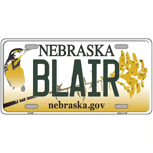 Blair Nebraska Metal Sign