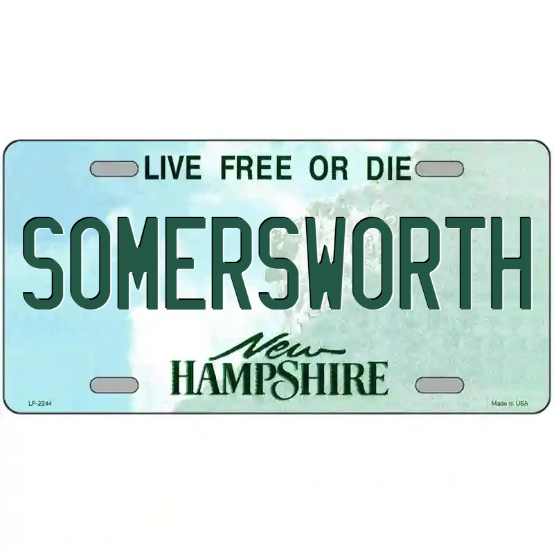 Somersworth New Hampshire Metal Sign
