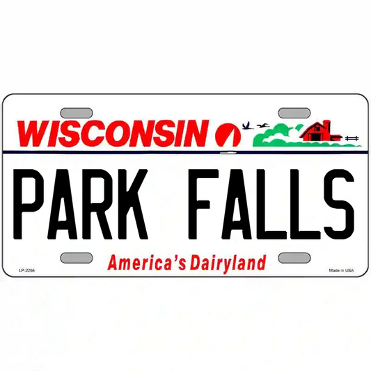 Park Falls Wisconsin Metal Sign