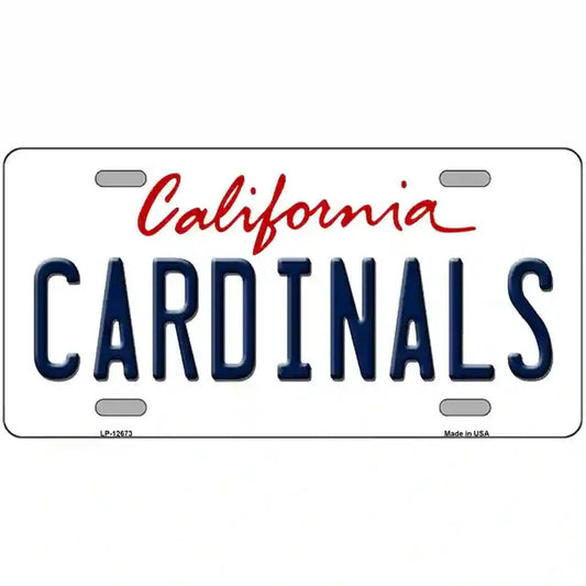 Cardinals California Metal Sign