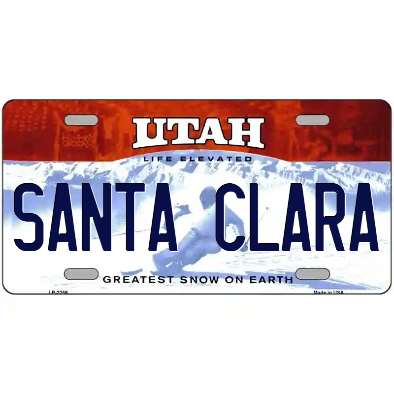 Santa Clara Utah Metal Sign