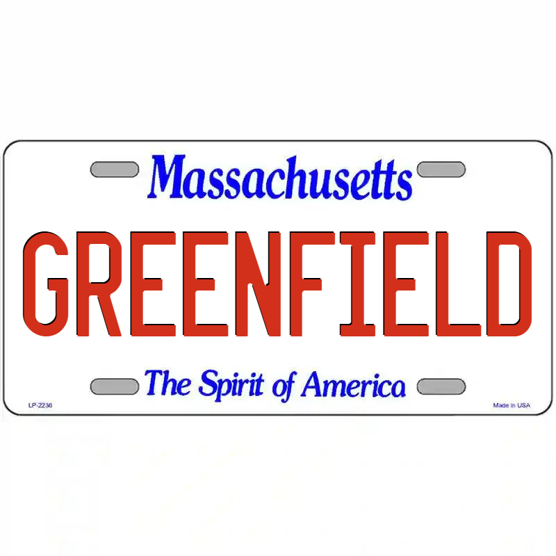 Greenfield Massachusetts Metal Sign