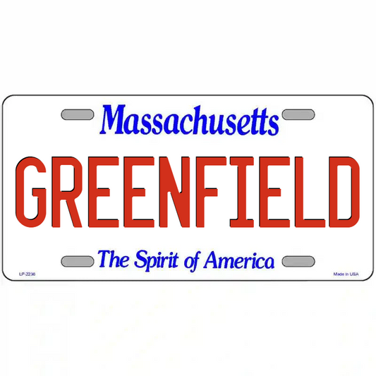 Greenfield Massachusetts Metal Sign