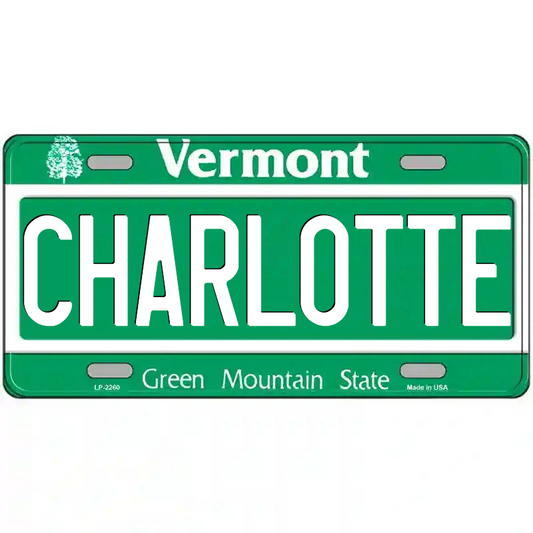 Charlotte Vermont Metal Sign