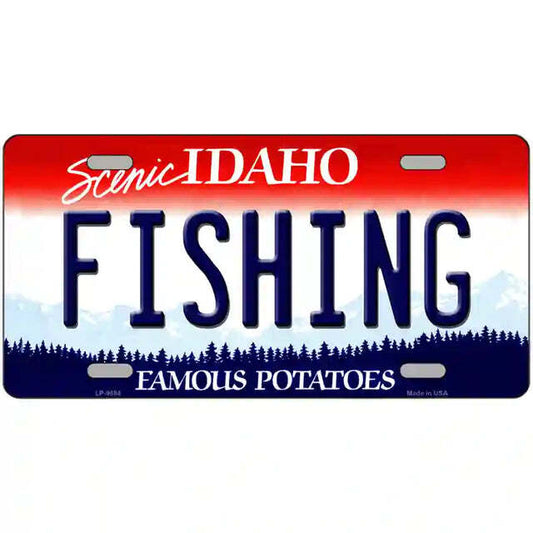 Fishing Idaho Metal Sign