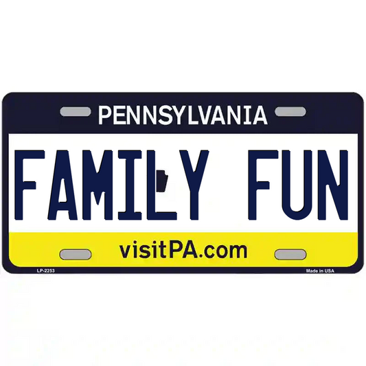 Family Fun Pennsylvania Metal Sign