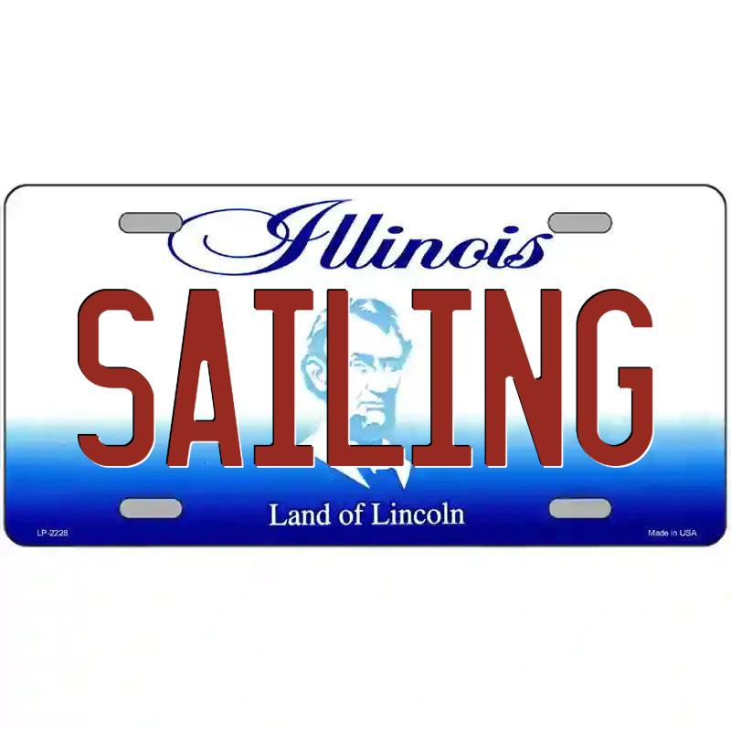 Sailing Illinois Metal Sign