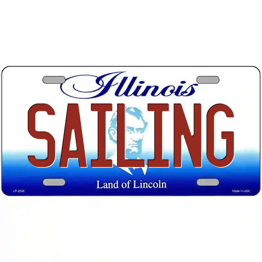 Sailing Illinois Metal Sign