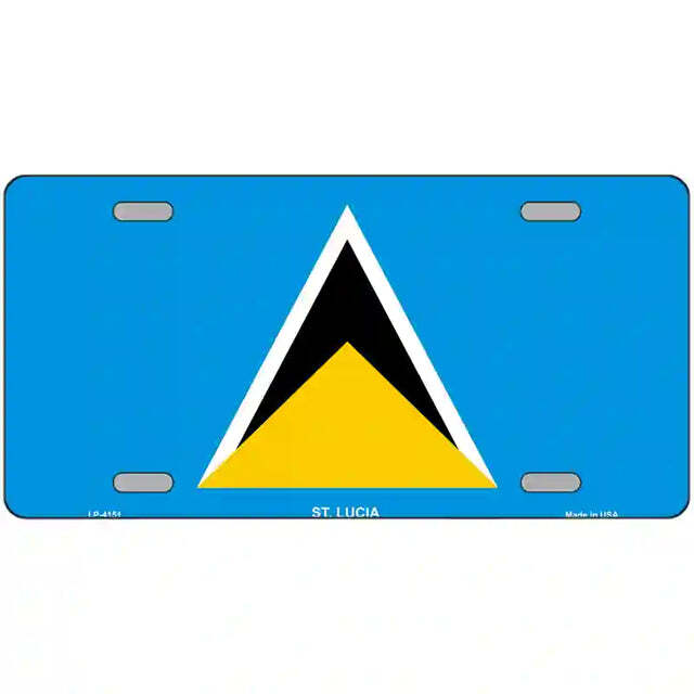 St Lucia Flag Metal Sign
