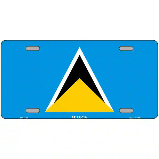 St Lucia Flag Metal Sign