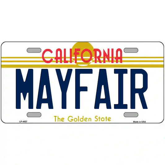 Mayfair California Metal Sign