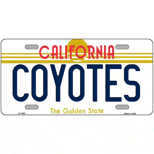 Coyotes California Metal Sign