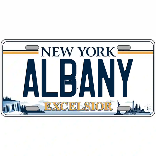 Albany New York Excelsior Metal Sign