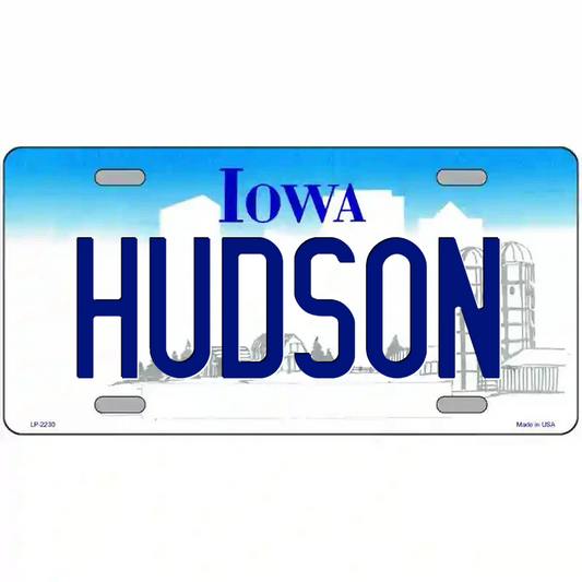 Hudson Iowa Metal Sign