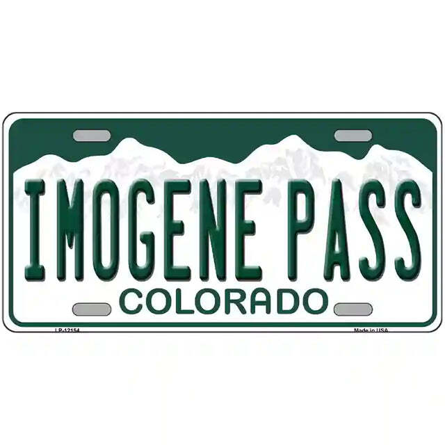 Imogene Pass Colorado Metal Sign