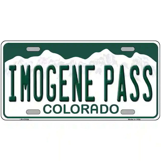 Imogene Pass Colorado Metal Sign