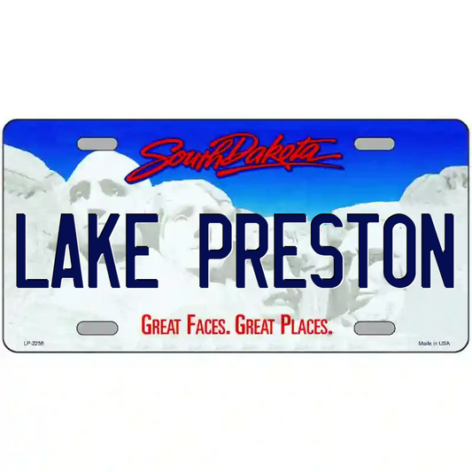 Lake Preston South Dakota Metal Sign