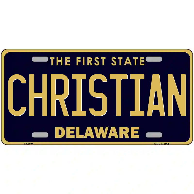 Christian Delaware Metal Sign