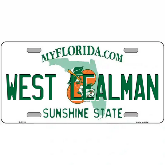 West Lealman Florida Metal Sign