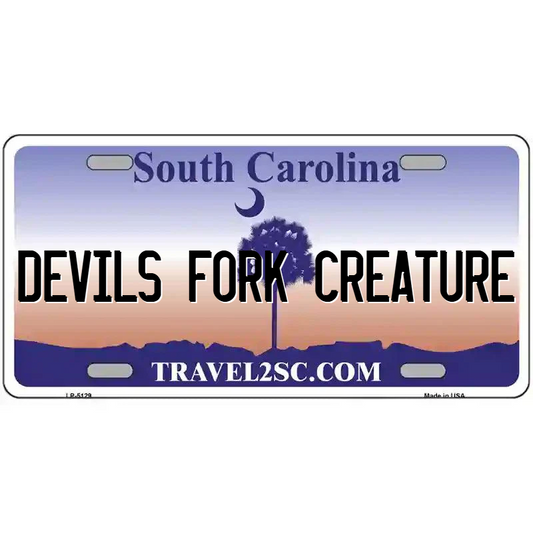Devil's Fork Creature South Carolina Metal Sign